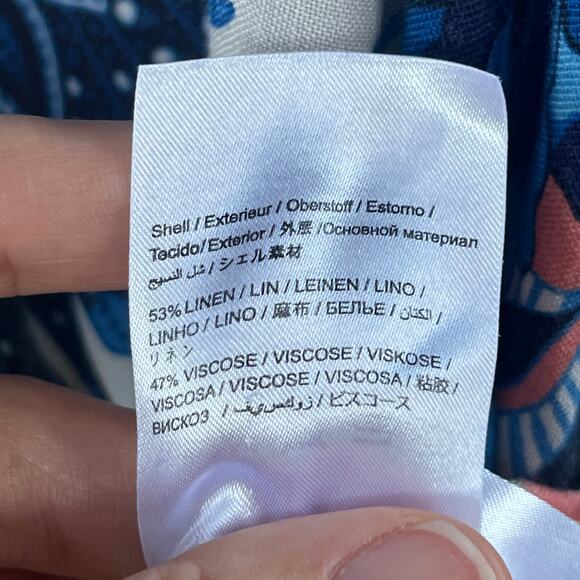 Farm Rio For Anthropologie Women's Colorful Tropical Print Top Size M - Picture 9 of 10